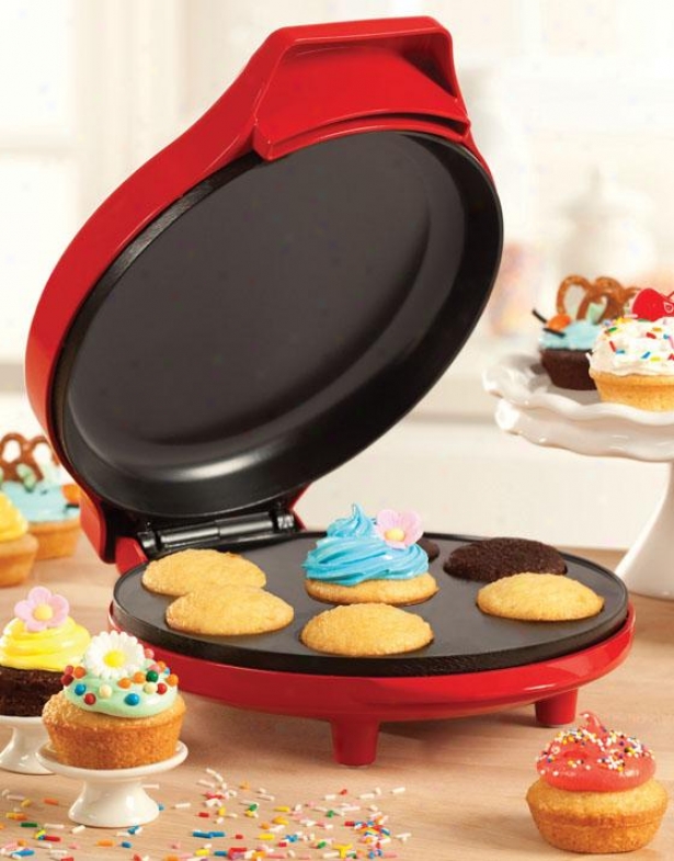 "mini Cupcake Maker - 5""hx9""wx11.5""d, Red"