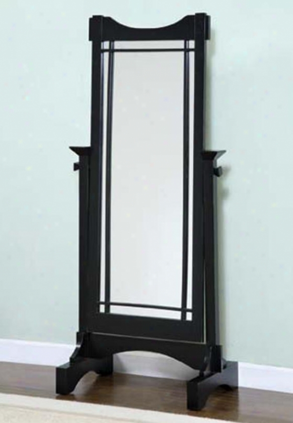 "mission Cheval Mirror - 60""hx25.5""w, Black"