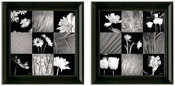 Modern Interpretation Framed Wall Art - Set Of 2 - Set Of Two, Black