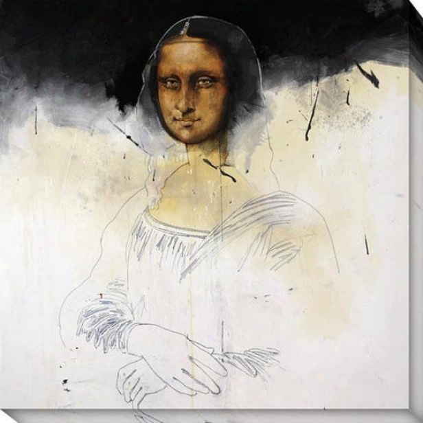 "mona Black Canvas Wall Art - 40""hx40""w, Black"