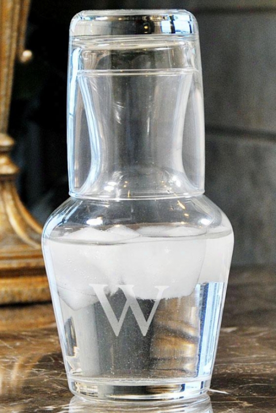 Monogram Water Carafe Set - 16.5 Oz, A