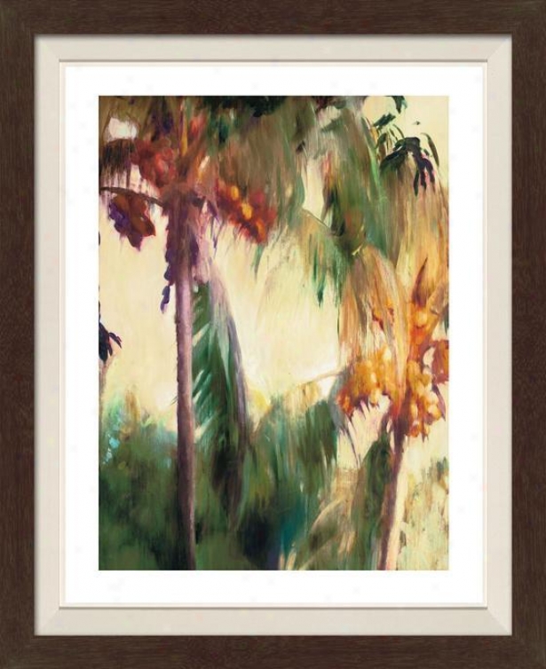 "morning Palms Framed Wall Art - 38""hx30""w, Fltd Espresso"