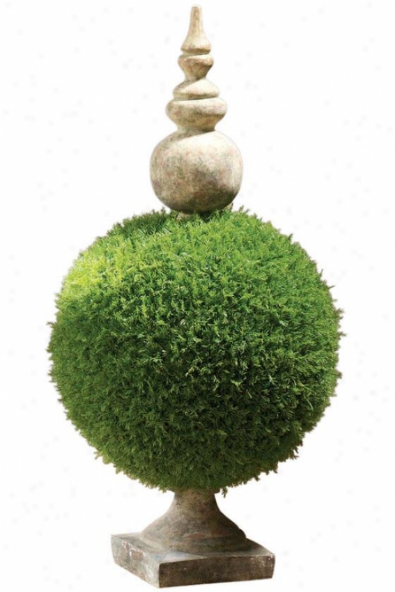 "moss Sphere Topiary Ii - 32""h, Green"