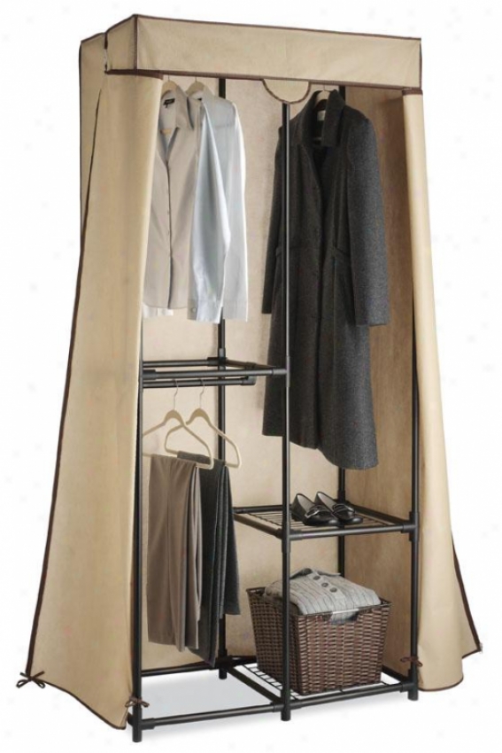 "multi-hang Clothes Closet - 79""hx36""wx20""d, Beige"