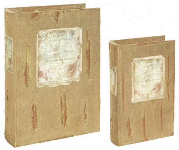 Affectionate Book Boxes - Set Of 2 - Set Of 2, Ivory