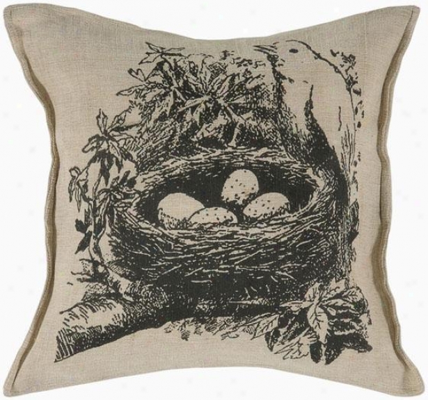 "nest Pillow - 18""square, Black"