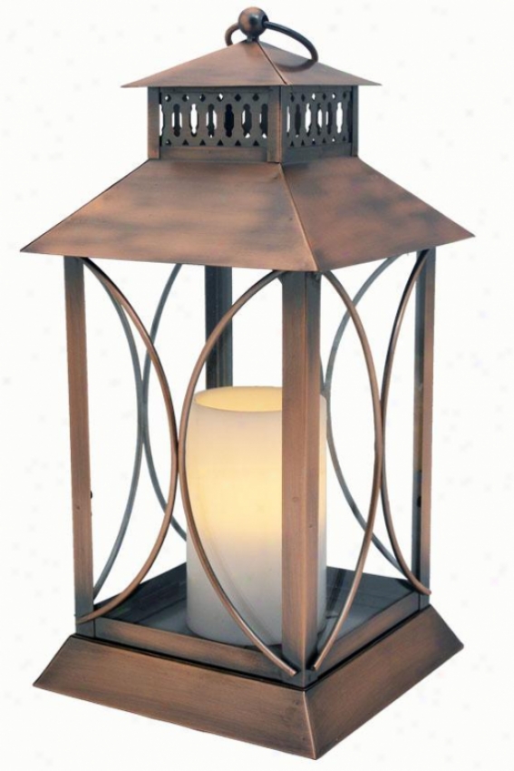 "neuporte Flameless Candle Lantern - 15""h X 7""w X 7d, Copper"