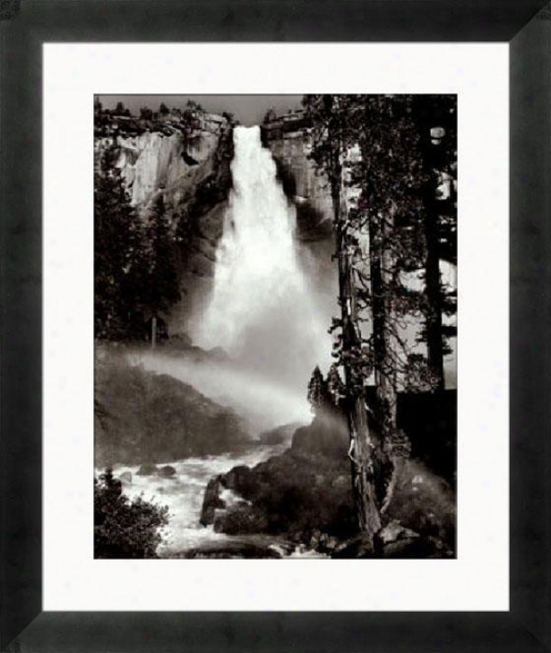 "nevada Falls Framed Wall Art - 35""hx30""w, Mtte Bk Cube Fm"