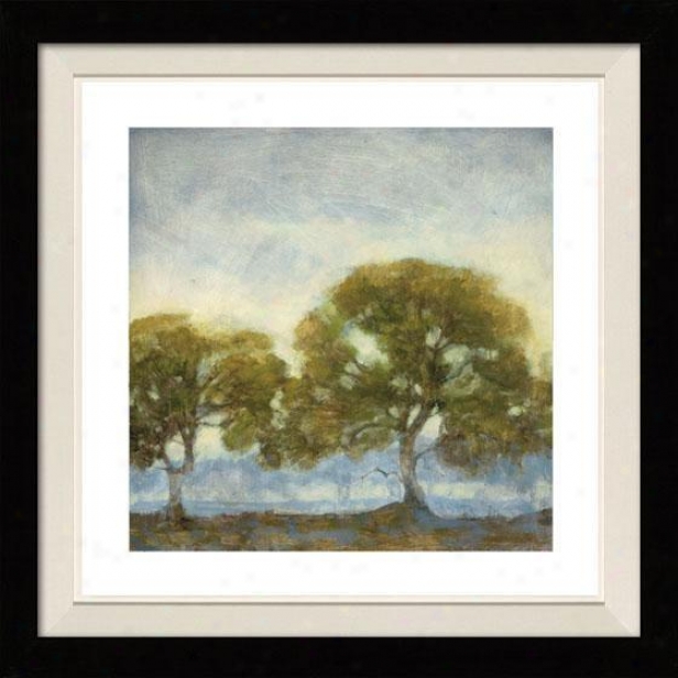 Oaks In The Mist Framed Wall Art - I, Floated Blac