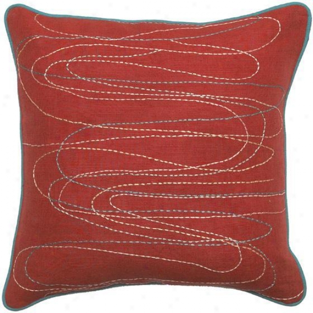 "odyssey Pillows - Set Of 2 - 18""x18"", Red"