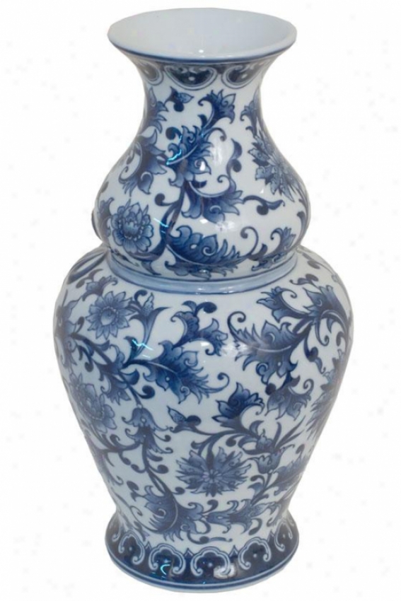"olivia Ceramic Pottery - 14""hx8""round, Blue"