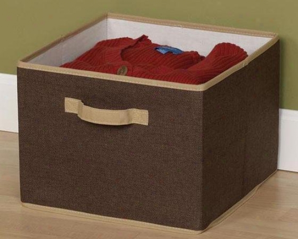 "open Storage Bin - 10""hx13""w, Coffee Linen"