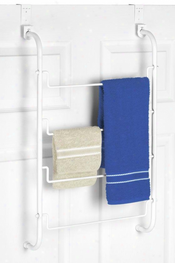 "over The Door Towel Rack - 26""hx17""wx4""d, Pale"