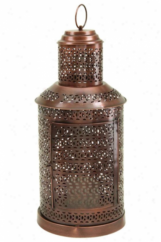 "parmida Lantern - 20""hx8""w, Copper"