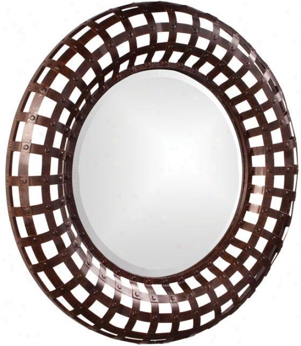 "patrifk Round Mirror - 36""round X 3""d, Pumpkin"