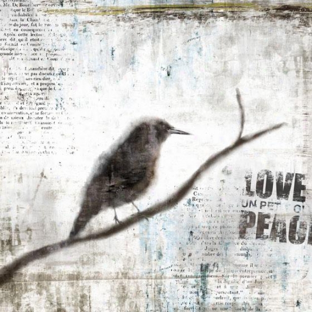 Peace And Joy Wall Art - Down W/peace, Black And White