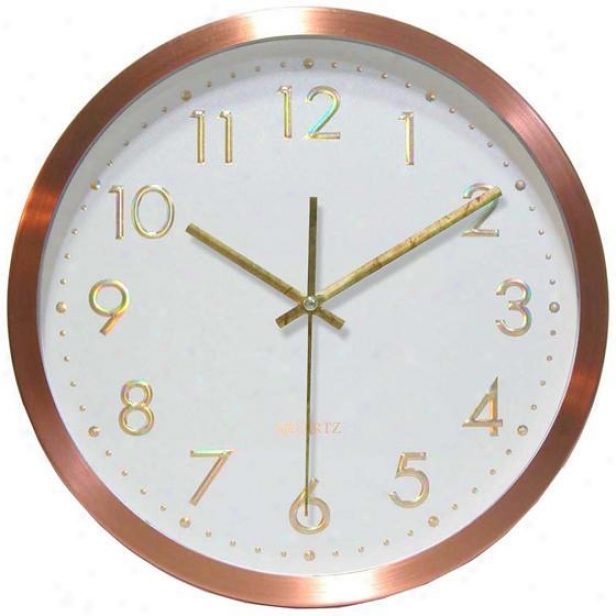 "penny For Your Time Wall Clock - 12""d, Copper"