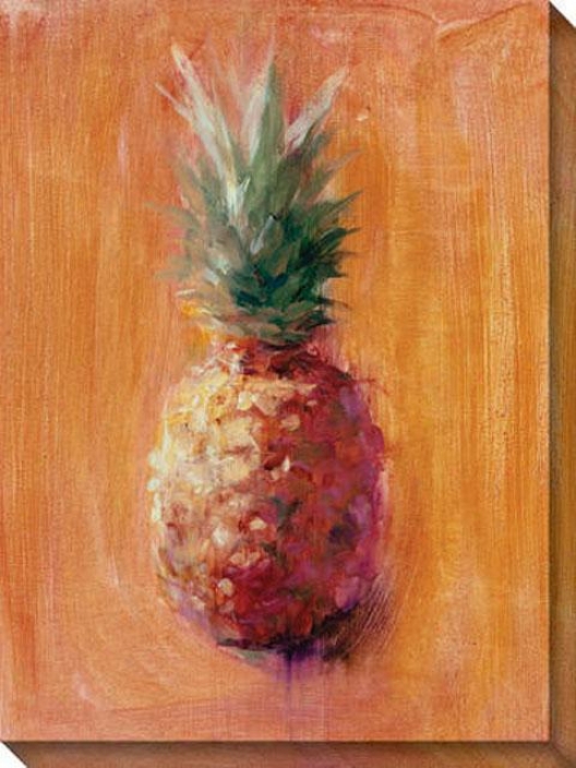 Pineapples Vi Canvas Wall Art - Vi, Orange