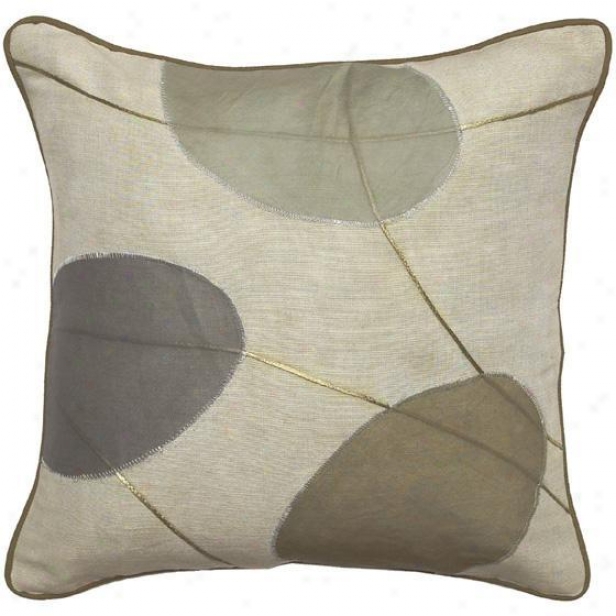 "plaza Pillows - Set Of 2 - 18""x18"", Sage/green"