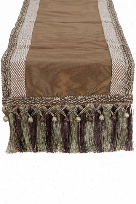 "polished Table Runner - 12""hx72""w, Chocolate Brown"