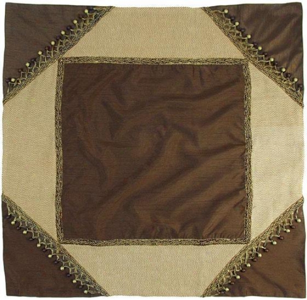 "polished Table Topper - 40"" Square, Chocolate Brown"