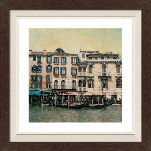 "ponte De Vecchio Framed Wall Art - 30""hx30""w, Fltd Espresso"