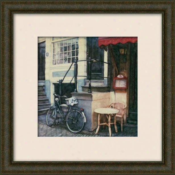 "prinsengracht Framed Wall Art - 29""hx29""w, Matted Burlwood"