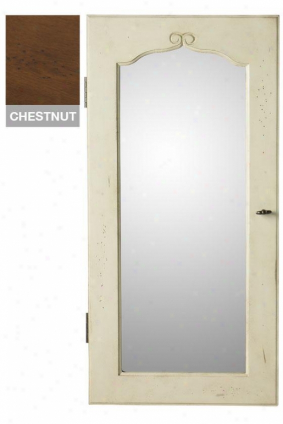 "provence Wall Mount Jewelry Armoire With Mirror - 30hx14.5wx4d"", Brown"