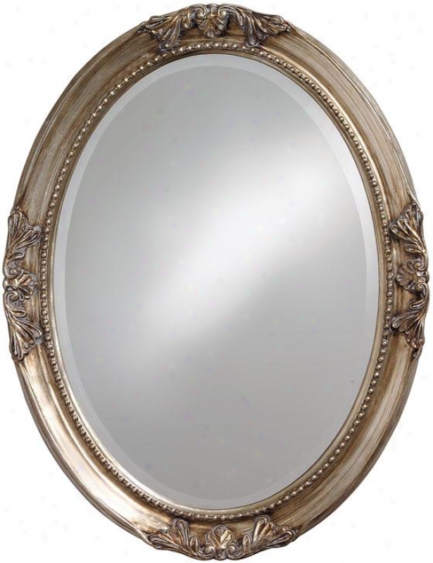 "queen Ann Mirror - 25""hx33""wx2""d,S ilver"