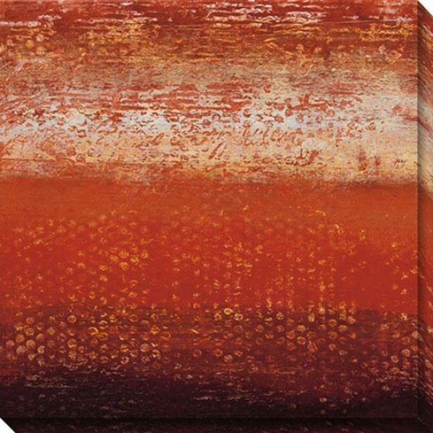 Red Strata Ii Canvas Wall Art - Ii, Ref