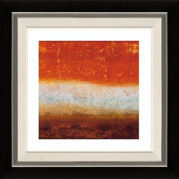 Red Strata Iv Framed Wall Trade - Iv, Flt Bk/sl 32x32