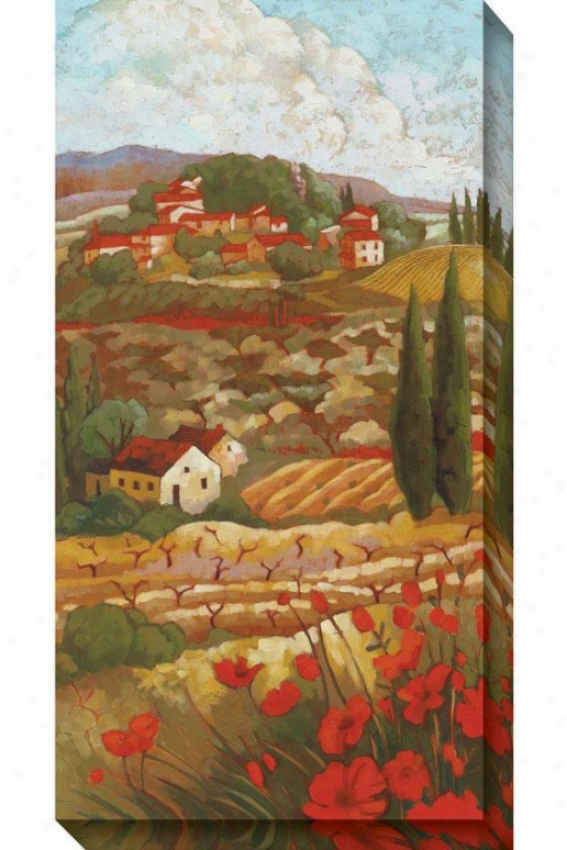 Red Tuscan I Canvas Wall Art - I, Red