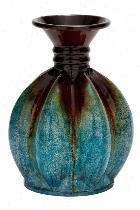 "regan Vase - 12""hx10""w, Sea Green"