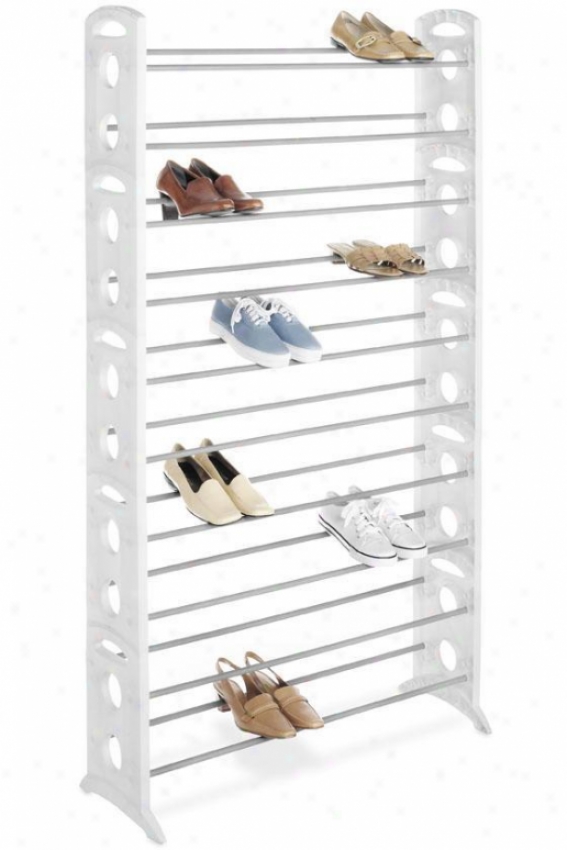 "resin Shoe Tower - 62.25""hx35.5""w, White"