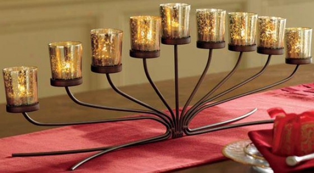 "richmond Candelabra - 9.5""hx30""l, Bronze"