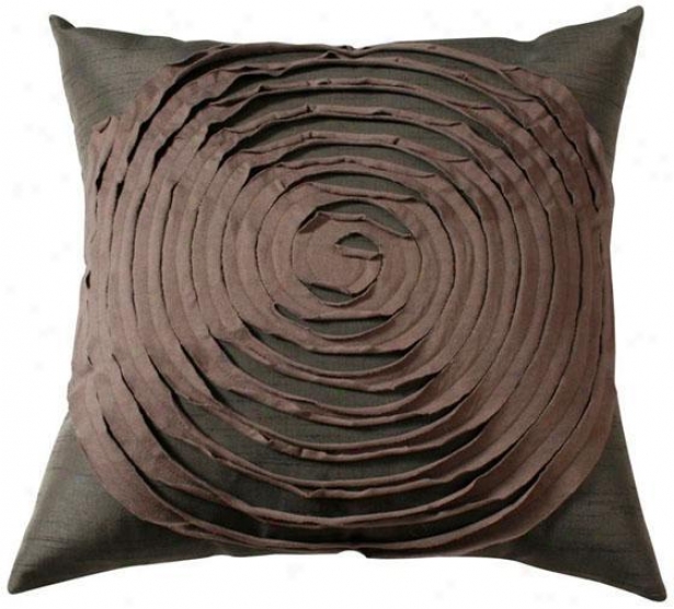 "rings Pillow - 18""x18"", Brown"