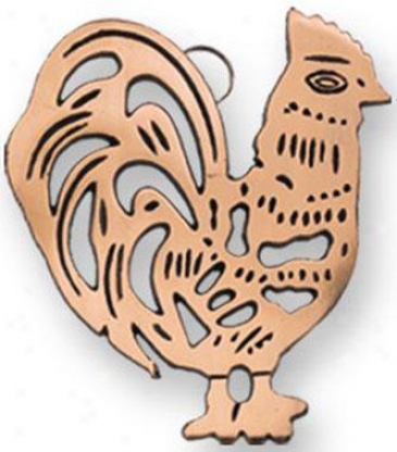 "Cock Trivet - 8""hx6""w, Copper"