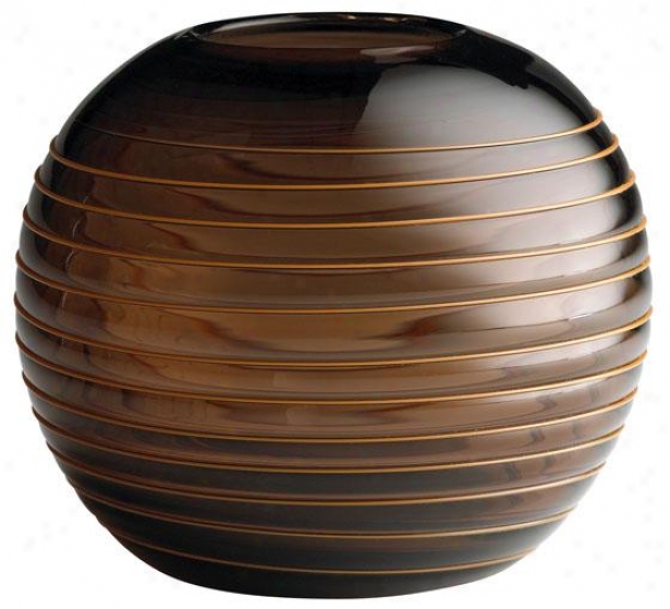 "round Vesper Vase - Medium 6hs7""rd, Brown"