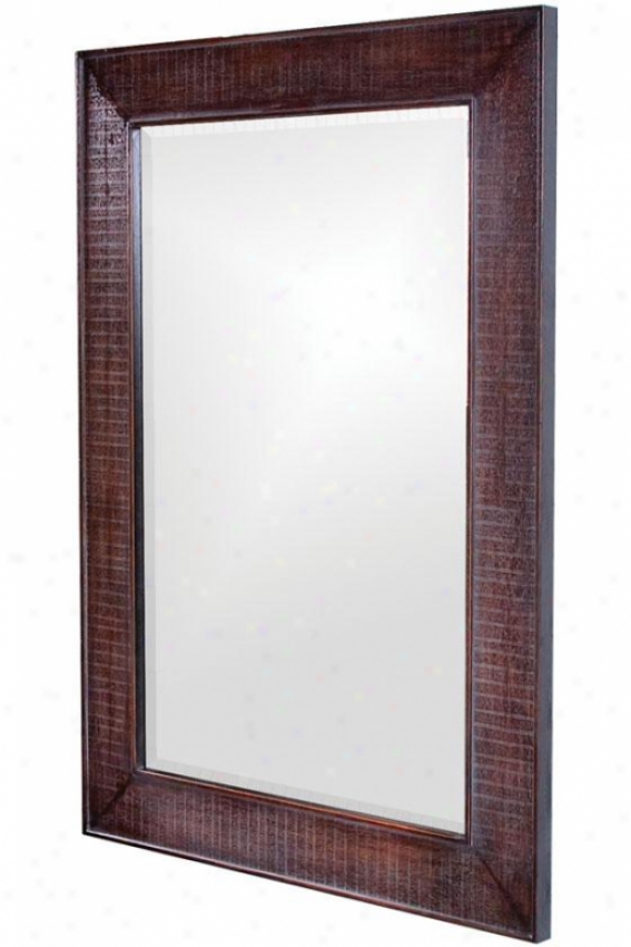 "salvador Mirror - 44""hx32""wx2""d, Brown Forest"