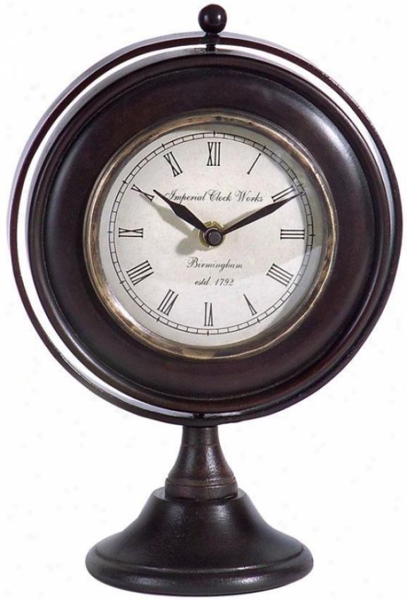 "sammy Desk Clock - 9.5""h X 7""w, Brown"