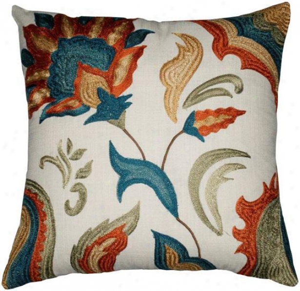 "saratoga Pillow - 18""x18"", Ivory"