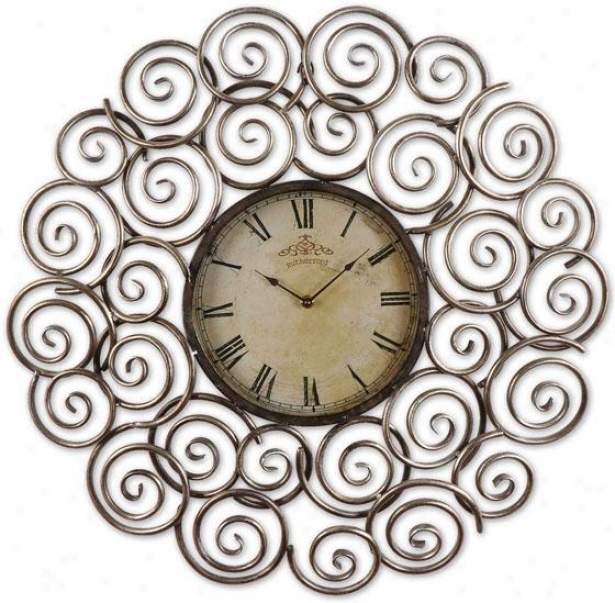 "sassetta Wall Clock - 24""hx24""w,, Silver"