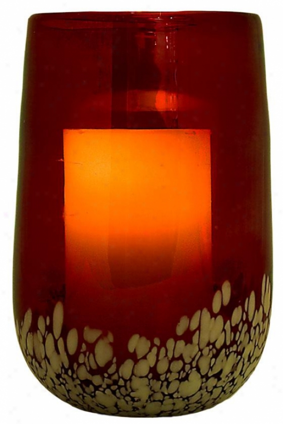 "savoy Flameless Violent gale Candle - 7.5h X 4.5w X5"", Crimson Red"