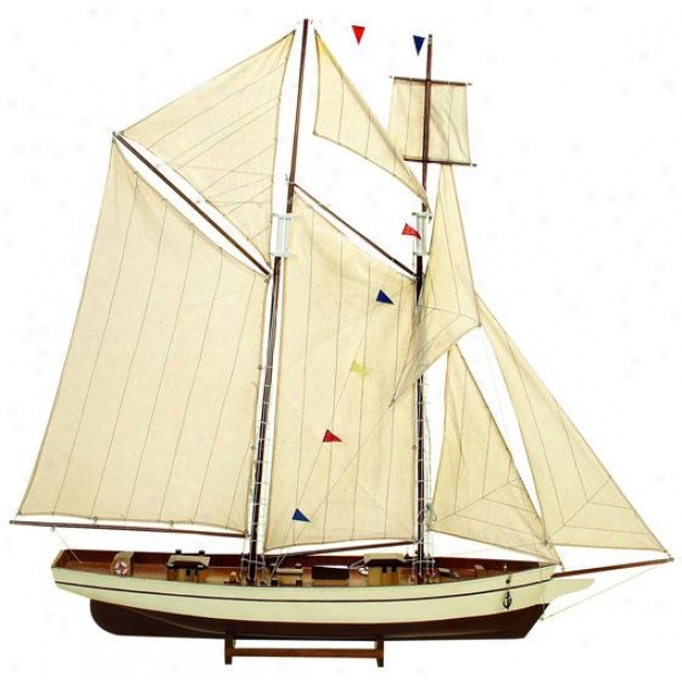 "scooner Ship - 47""hx46""w, Grey Stone"