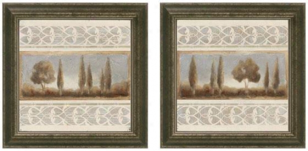 Seasonal Escape Framed Wall Art - Set Of 2 - Set Of Two, Gray