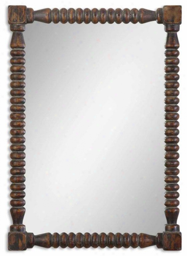 "sevilla Mirror - 40h X 29w X 2""d, Black/walnut"