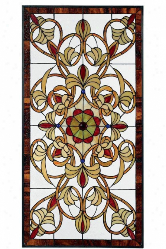 Signet Comprehensive Rectangular Tiffany-style Stained Art Glass Window Panel - Large Rectangul, Multi