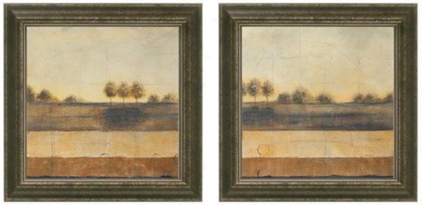 Silent Joourney Framed Wall Cunning - Set Of 2 - Set Of Two, Beige