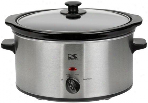 Slow Cooker - 8.75hx10wx13.25, Red/stainless