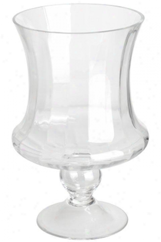 Small Unobstructed Glass Hurricane - Little, Clear Glasa